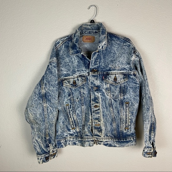 Levi's Other - Levis Denim Bleached Jacket Vintage Size Large
